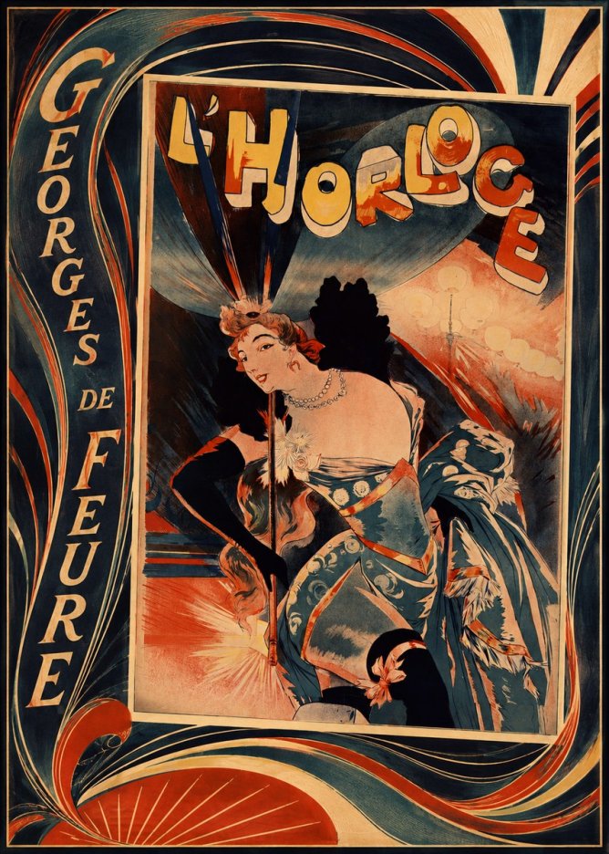 Georges de Feure L'horloge III No2 - Plakát
