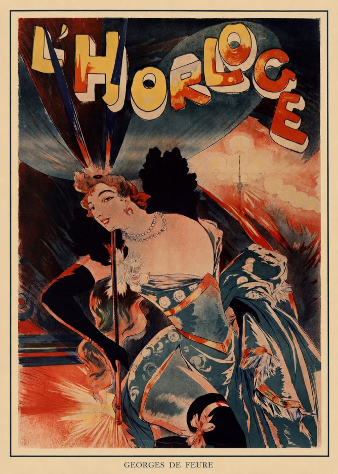 Georges de Feure L'horloge III No4 - Plakát