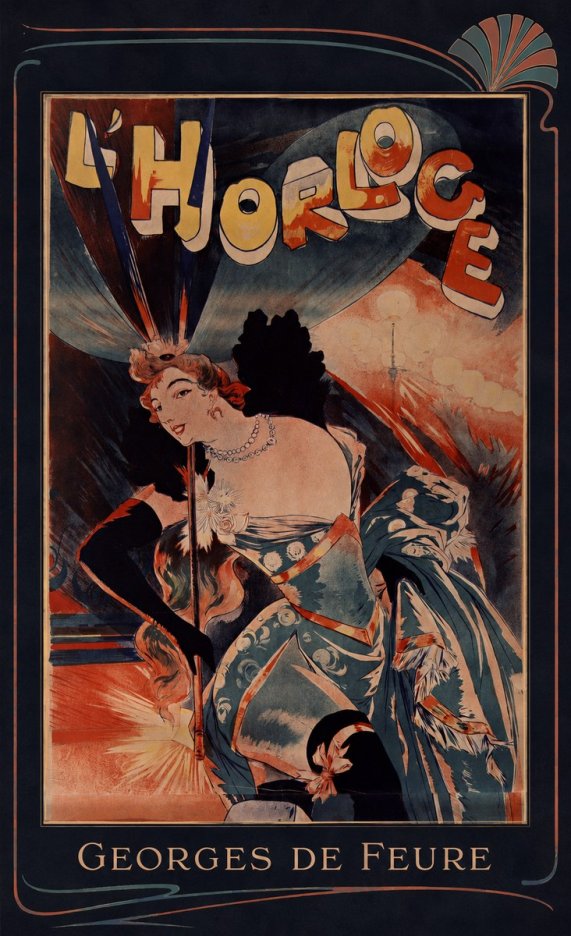 Georges de Feure L'horloge III No6 - Plakát
