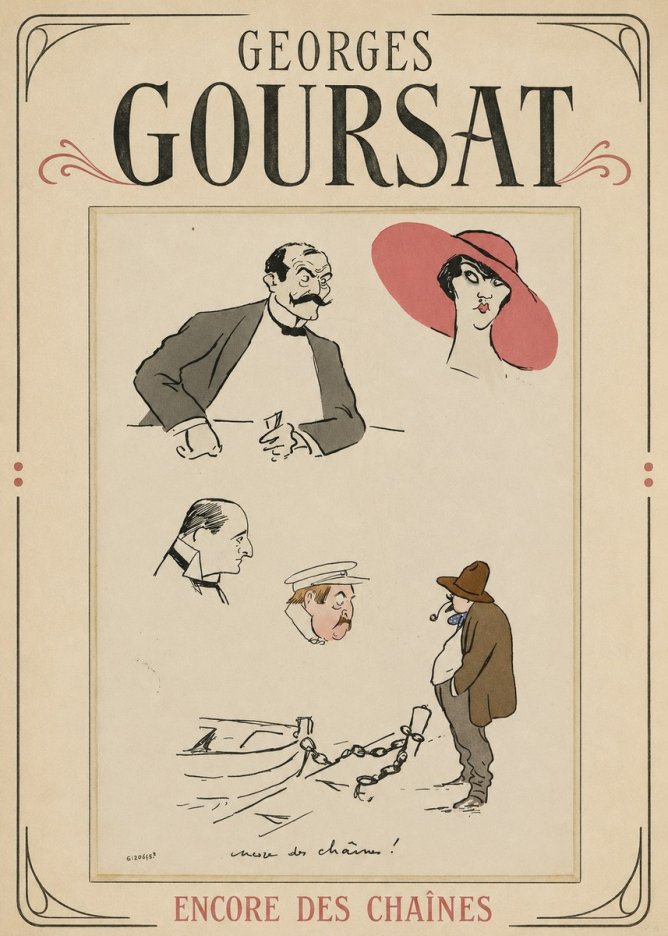 Georges Goursat Encore Des Chaînes! No1 - Plakát