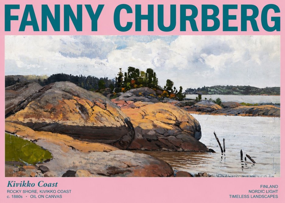 Fanny Churberg Rocky Shore · Kivikko Coast No3 - Plakát