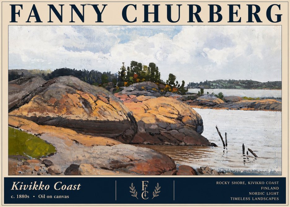 Fanny Churberg Rocky Shore · Kivikko Coast No4 - Plakát
