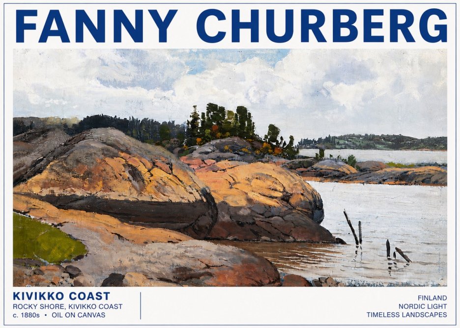 Fanny Churberg Rocky Shore · Kivikko Coast No6 - Plakát