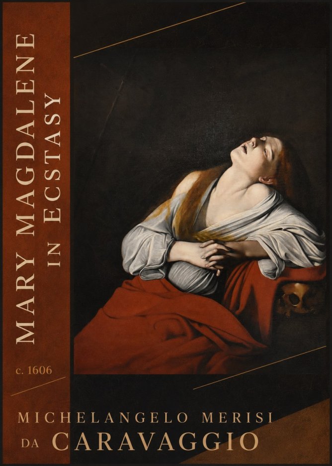 Michelangelo Merisi da Caravaggio Mary Magdalene in Ecstasy No2 - Plakát