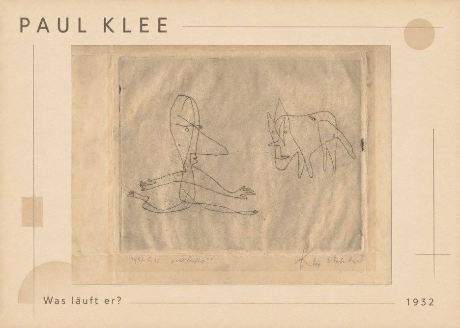 Paul Klee Was Läuft Er? No1 - Plakát