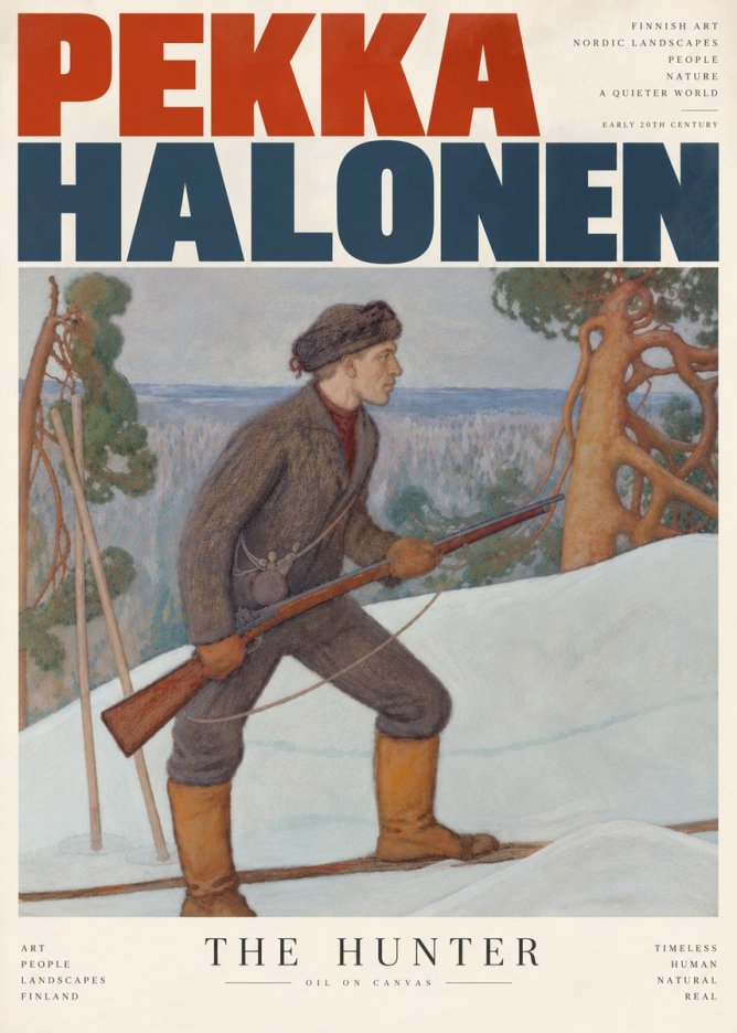 Pekka Halonen The Hunter No5 - Plakát