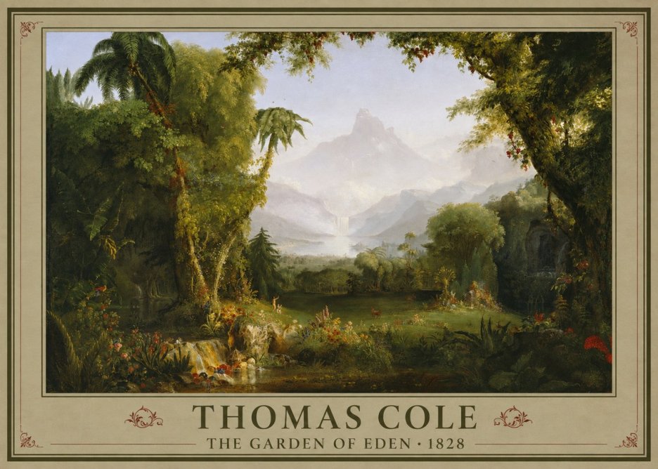 Thomas Cole The Garden of Eden II No1 - Plakát