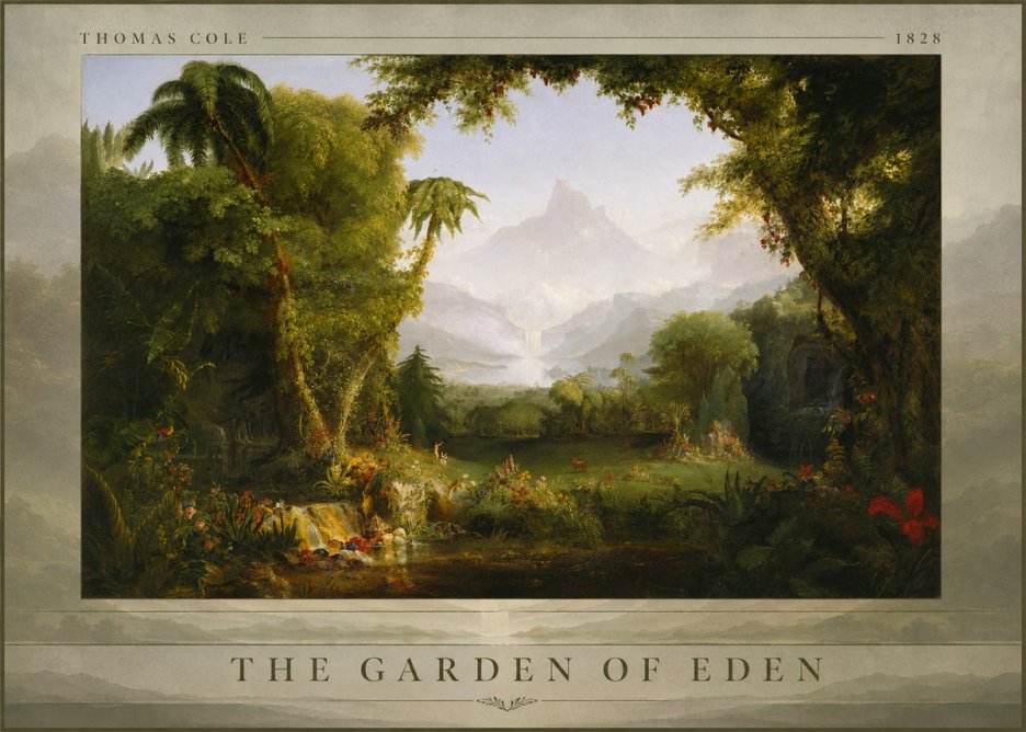 Thomas Cole The Garden of Eden II No6 - Plakát