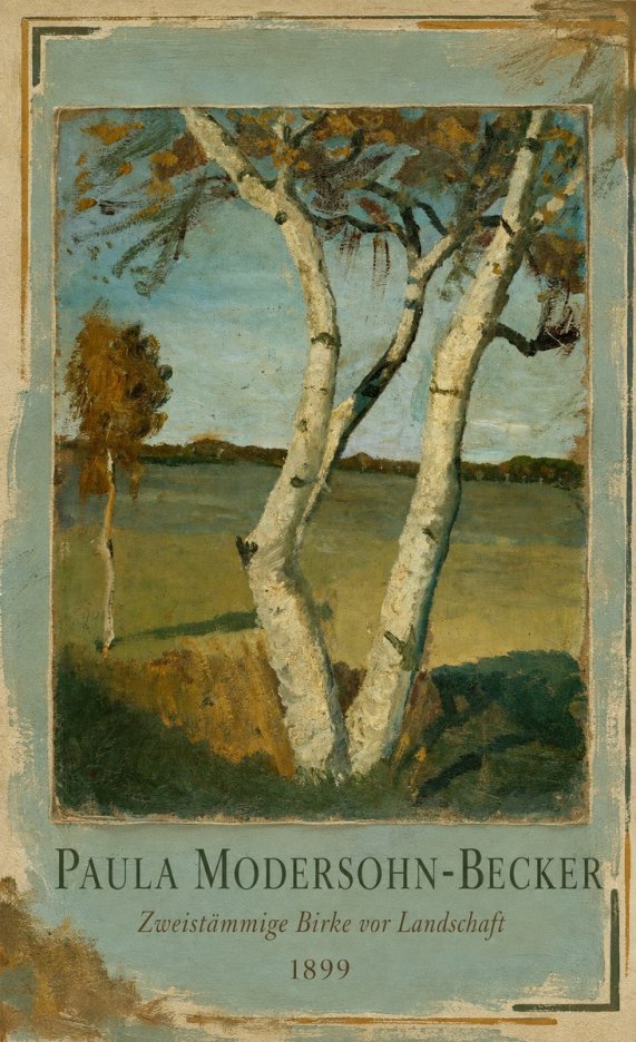 Paula Modersohn-Becker Zweistämmige Birke Vor Landschaft No1 - Plakát