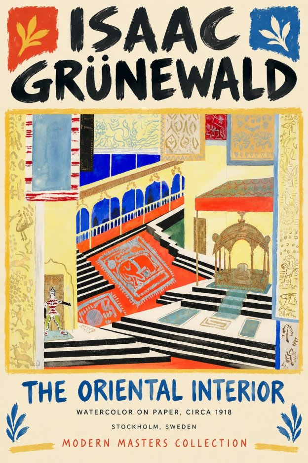 Isaac Grünewald The Oriental Interior No5 - Plakát