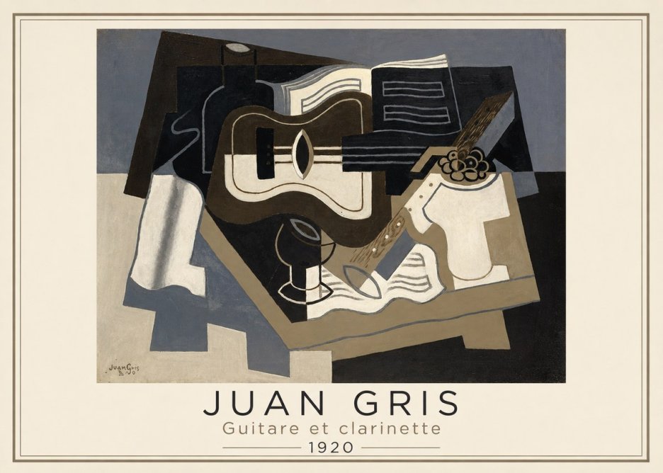 Juan Gris Guitare Et Clarinette No3 - Plakát