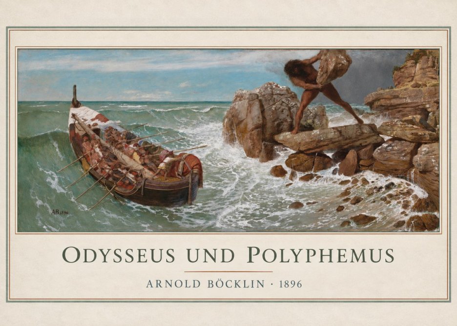 Arnold Böcklin Odysseus Und Polyphemus No1 - Plakát