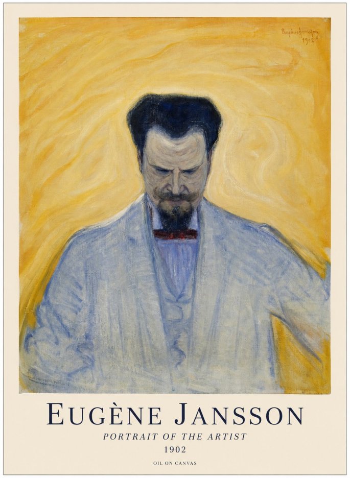 Eugène Jansson Portrait of the Artist II No1 - Plakát