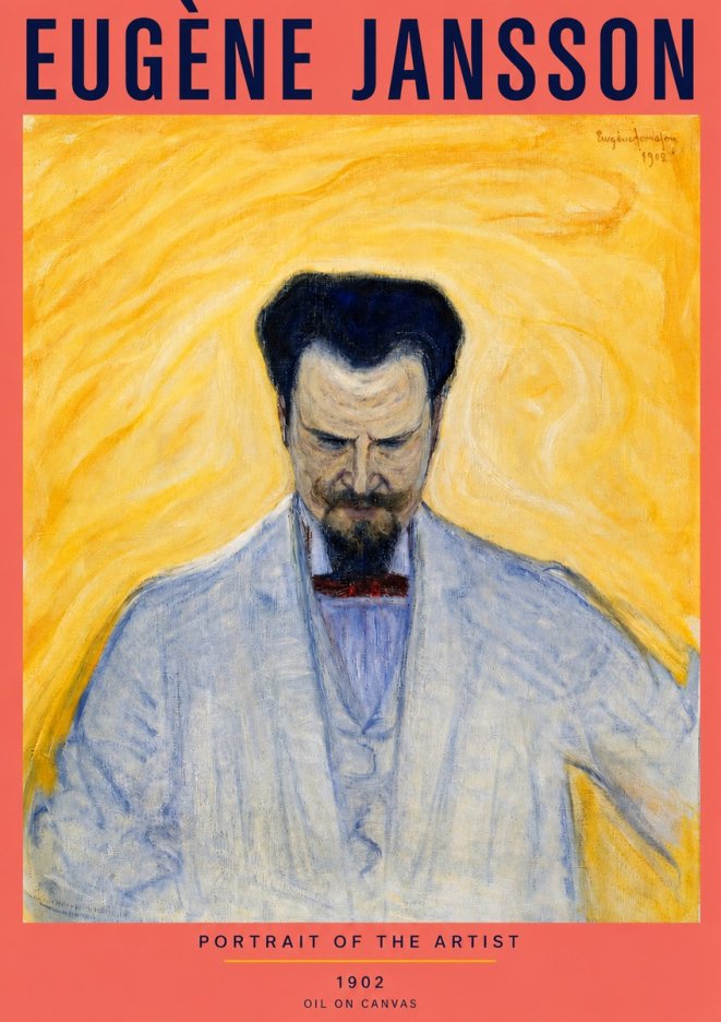 Eugène Jansson Portrait of the Artist II No3 - Plakát