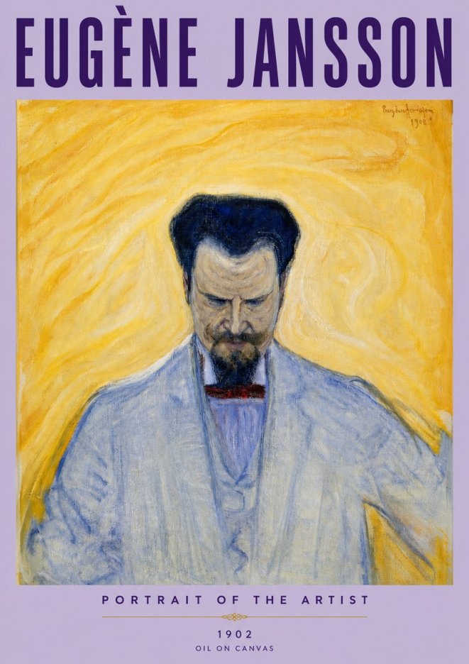 Eugène Jansson Portrait of the Artist II No4 - Plakát