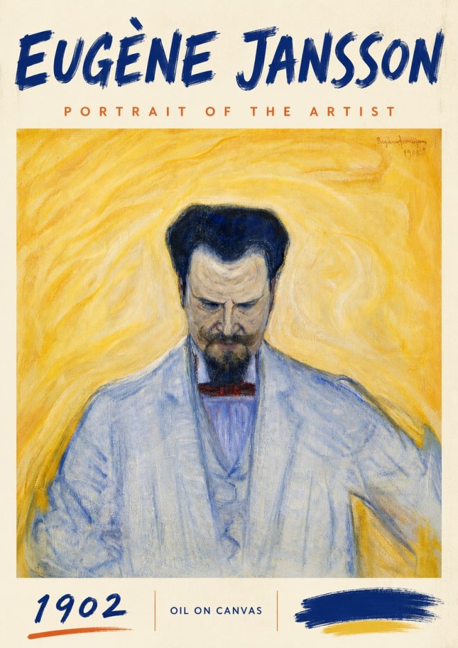 Eugène Jansson Portrait of the Artist II No6 - Plakát
