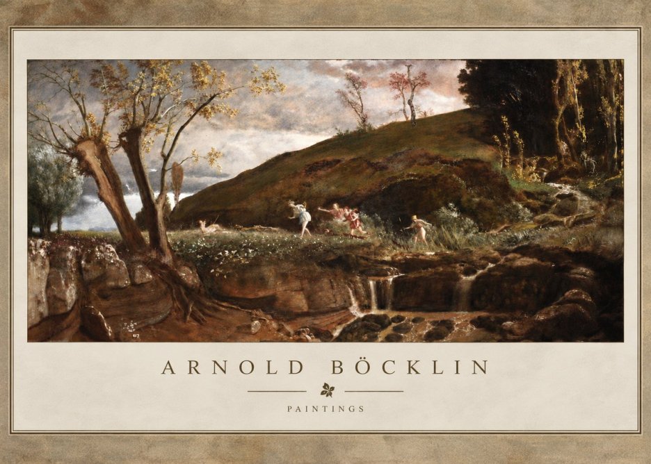 Arnold Böcklin Nymphs and Satyr No4 - Plakát