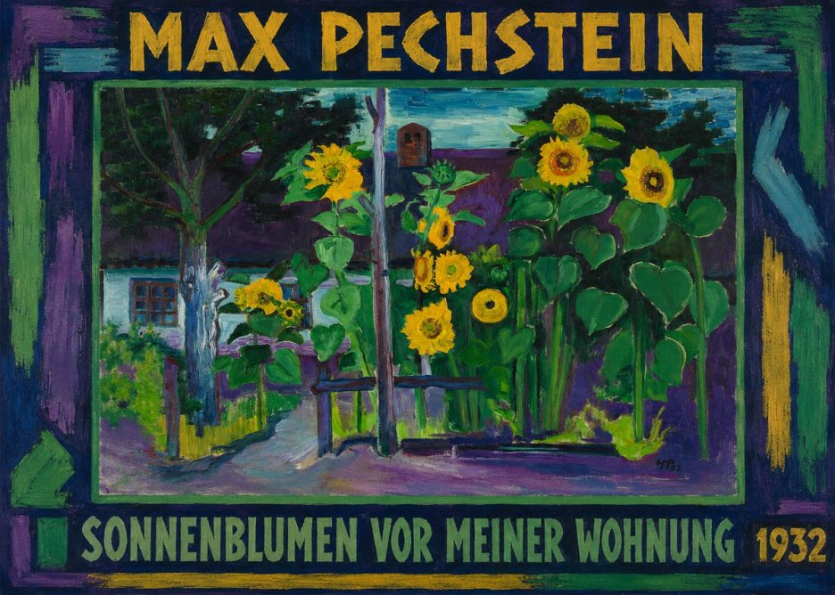 Max Pechstein Sonnenblumen Vor Meiner Wohnung No1 - Plakát