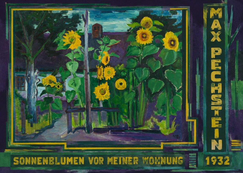 Max Pechstein Sonnenblumen Vor Meiner Wohnung No3 - Plakát