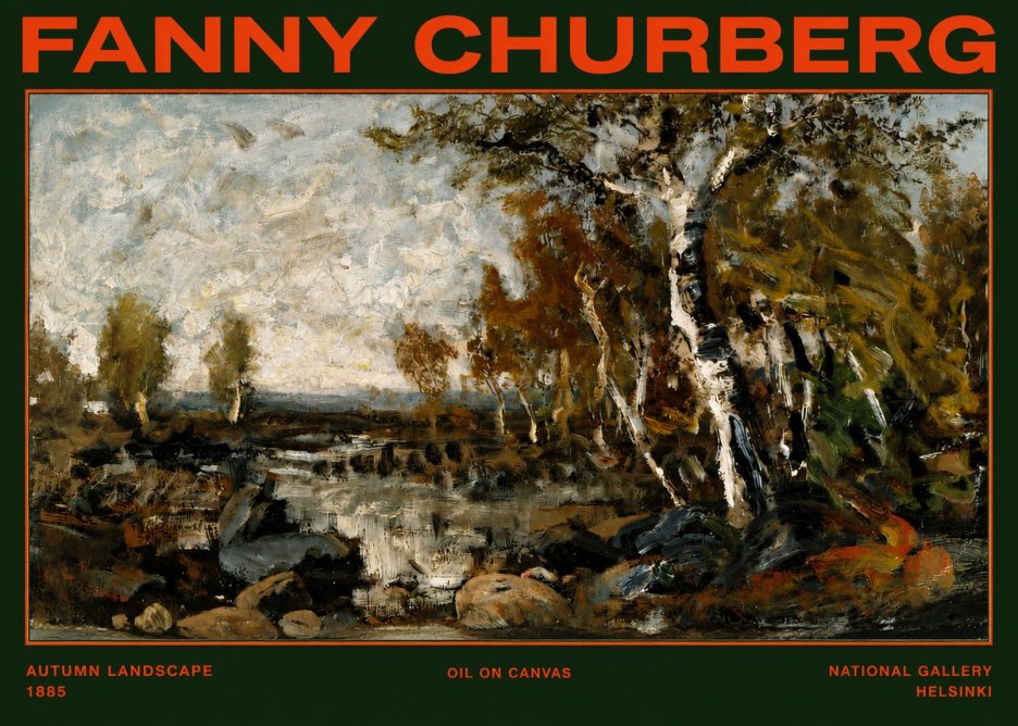 Fanny Churberg Autumn Landscape No2 - Plakát