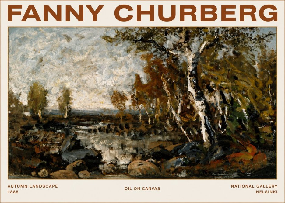 Fanny Churberg Autumn Landscape No3 - Plakát