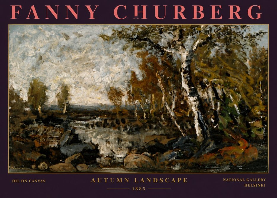 Fanny Churberg Autumn Landscape No6 - Plakát
