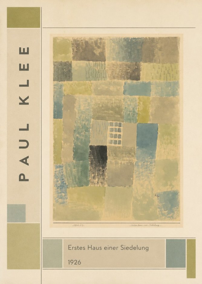 Paul Klee Erstes Haus Einer Siedelung No2 - Plakát