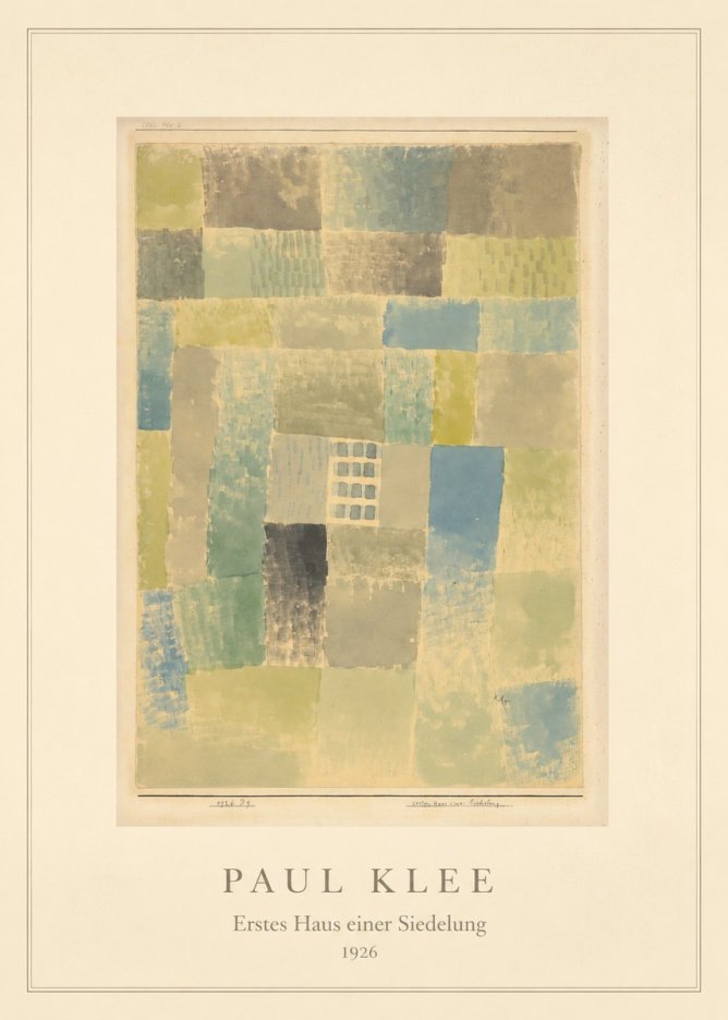 Paul Klee Erstes Haus Einer Siedelung No4 - Plakát