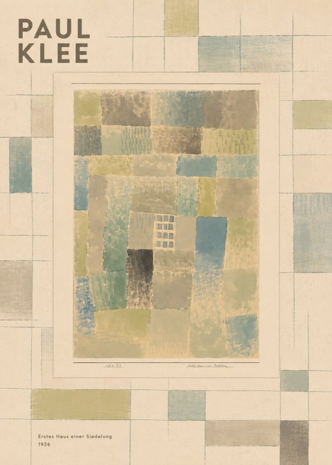 Paul Klee Erstes Haus Einer Siedelung No5 - Plakát