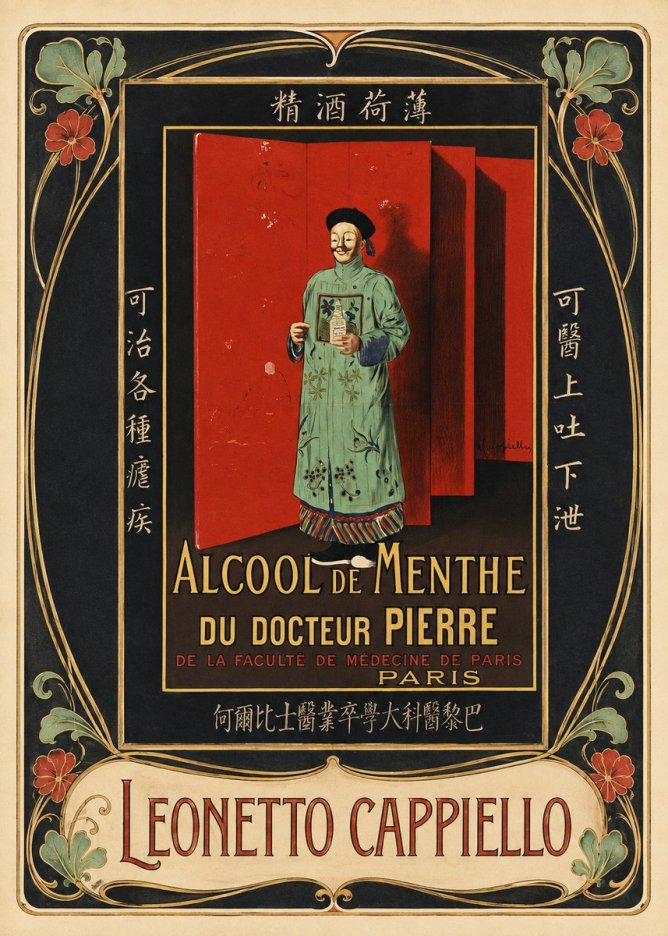 Leonetto Cappiello Alcool De Menthe Du Docteur Pierre No3 - Plakát