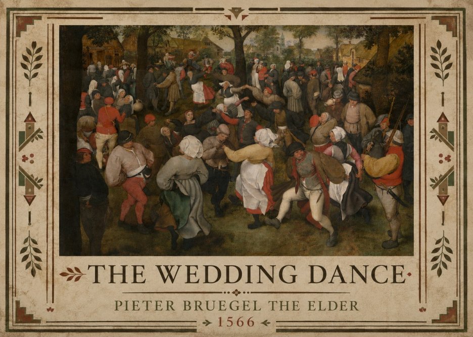 Pieter Bruegel The Wedding Dance II No2 - Plakát