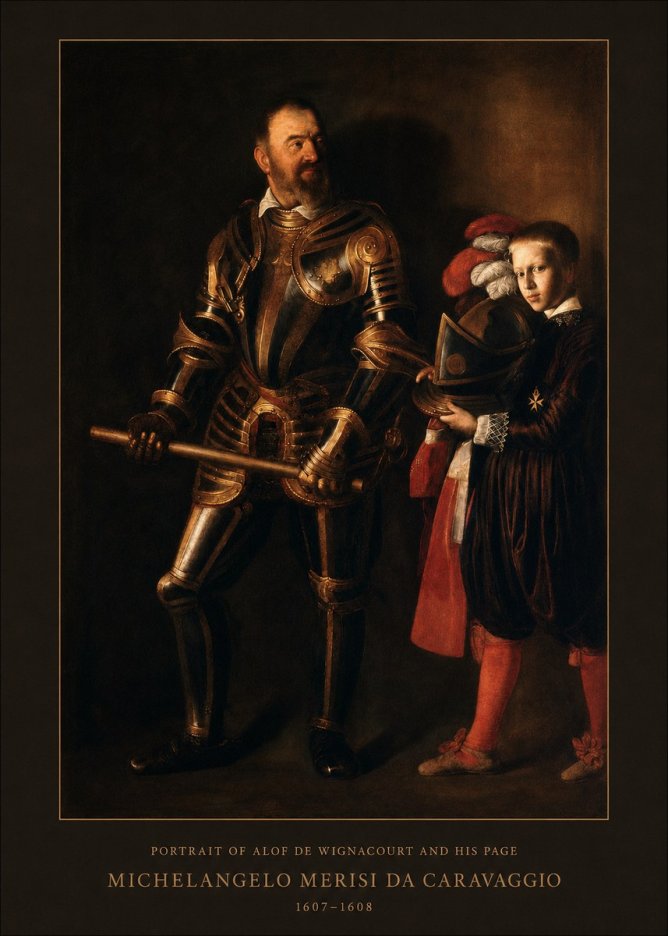 Michelangelo Merisi da Caravaggio Portrait of Alof De Wignacourt and His Page No4 - Plakát