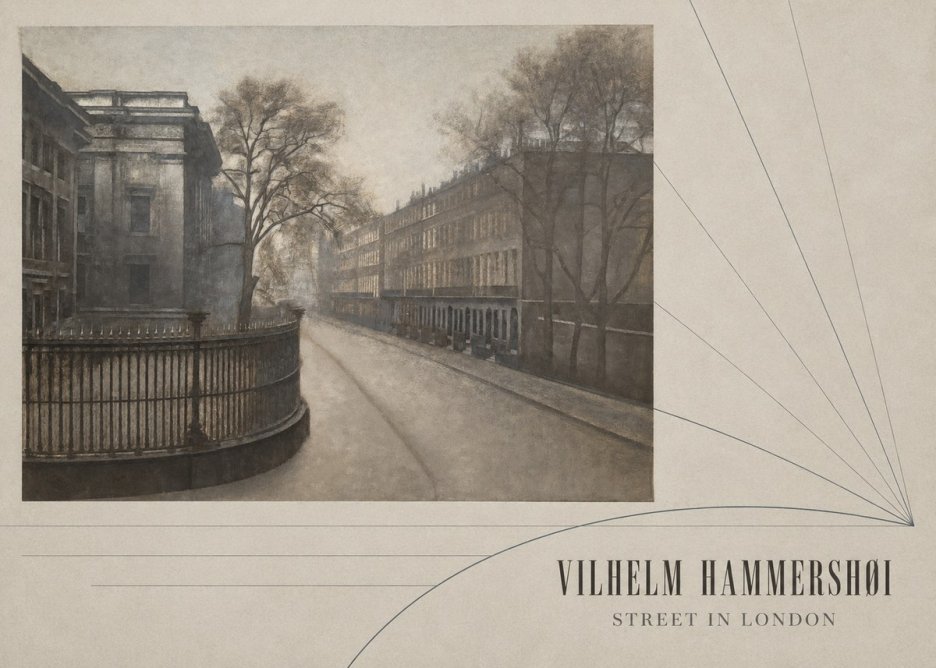 Vilhelm Hammershøi Street in London No3 - Plakát