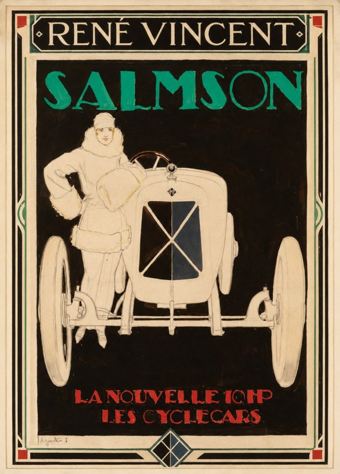 René Vincent Salmson La Nouvelle 10Hp Les Cyclecars No2 - Plakát