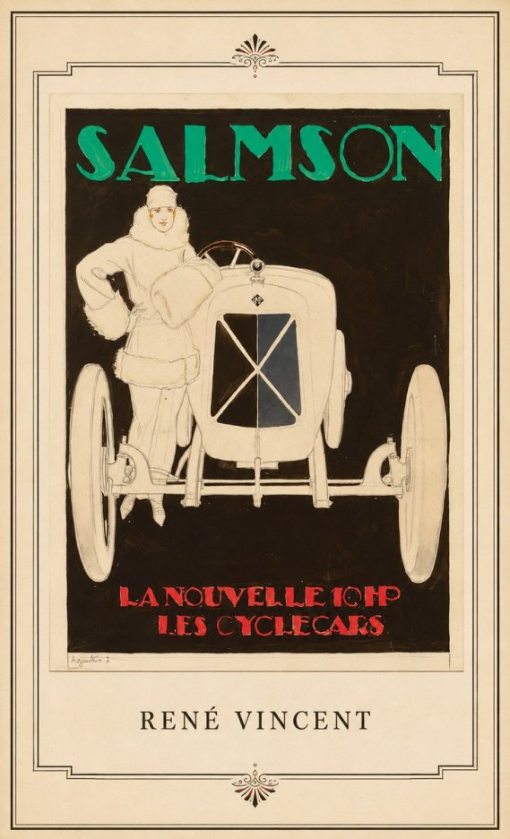 René Vincent Salmson La Nouvelle 10Hp Les Cyclecars No4 - Plakát