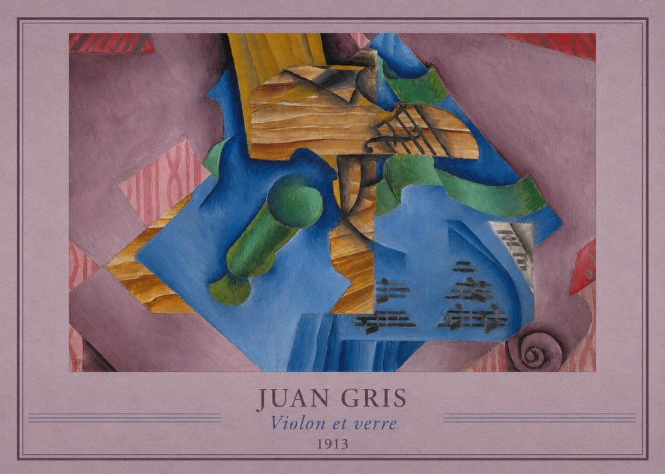 Juan Gris Violon Et Verre No4 - Plakát