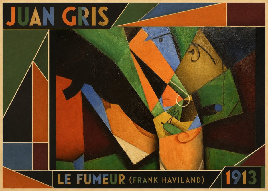 Juan Gris Le Fumeur (Frank Haviland) No1 - Plakát