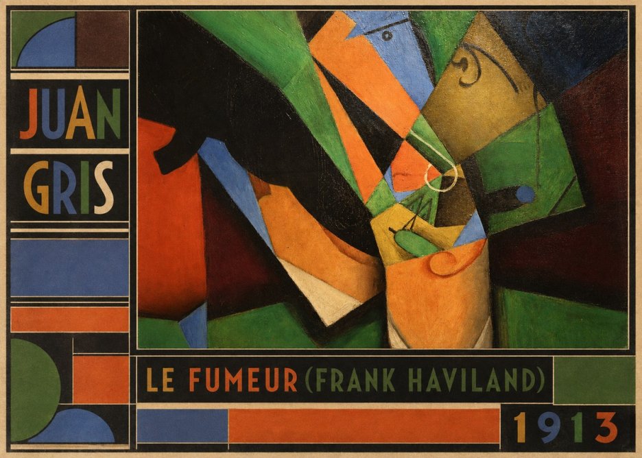 Juan Gris Le Fumeur (Frank Haviland) No5 - Plakát