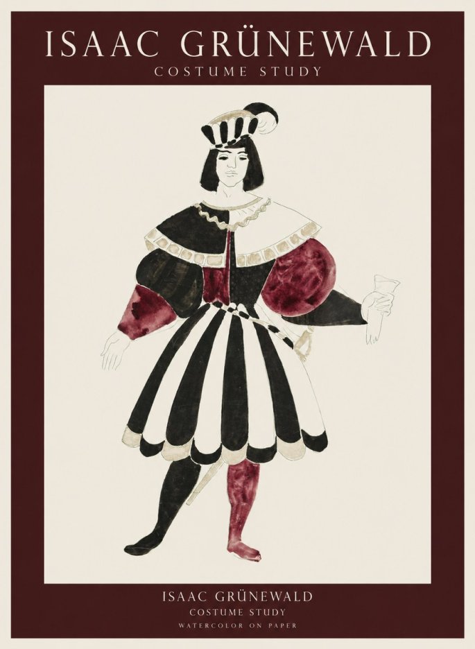 Isaac Grünewald Costume Study VIII No1 - Plakát