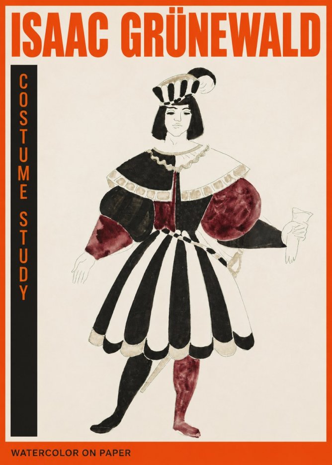 Isaac Grünewald Costume Study VIII No2 - Plakát