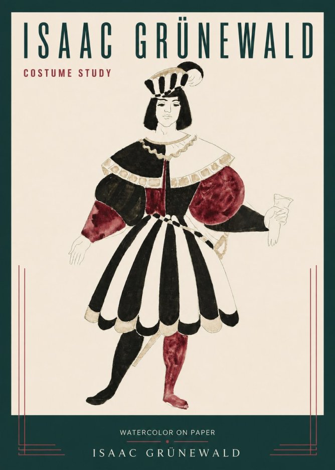 Isaac Grünewald Costume Study VIII No3 - Plakát