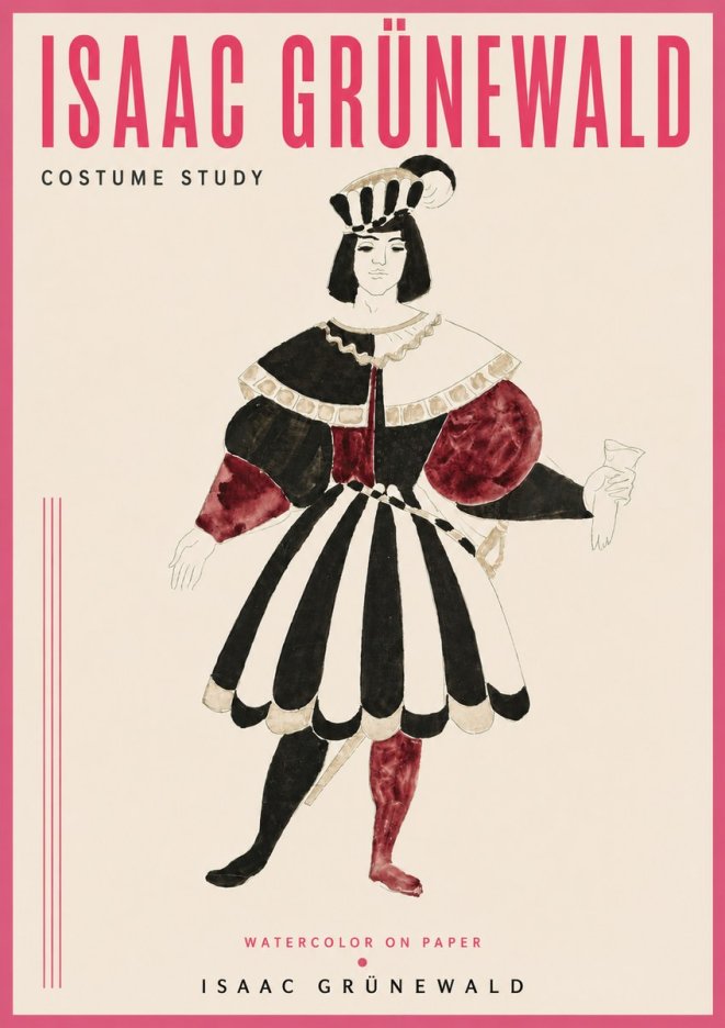Isaac Grünewald Costume Study VIII No4 - Plakát