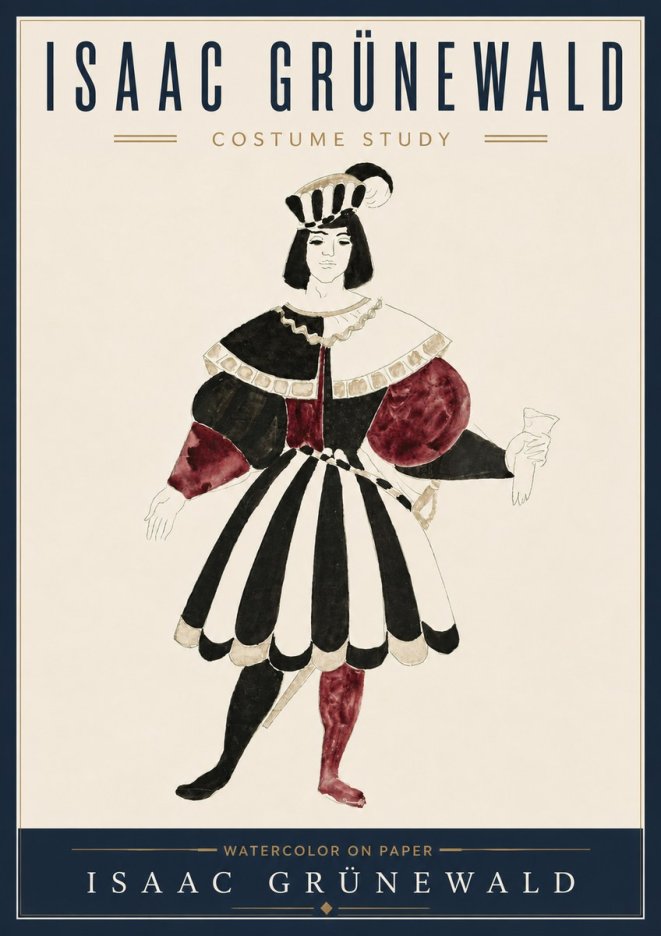 Isaac Grünewald Costume Study VIII No5 - Plakát
