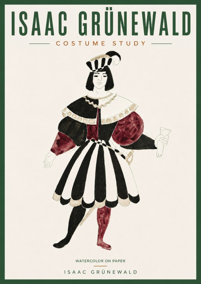 Isaac Grünewald Costume Study VIII No6 - Plakát