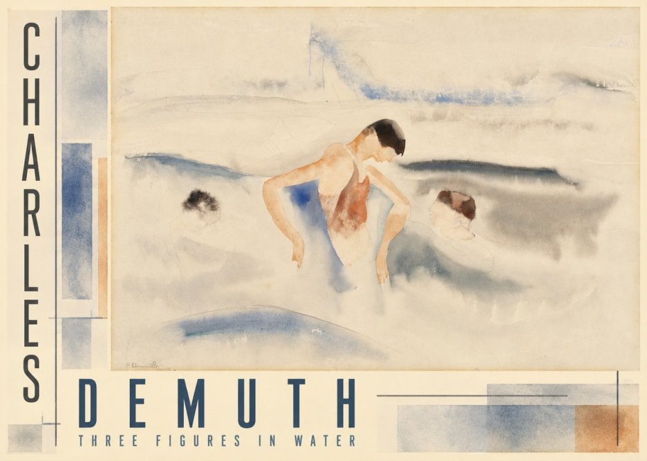 Charles Demuth Three Figures in Water No2 - Plakát