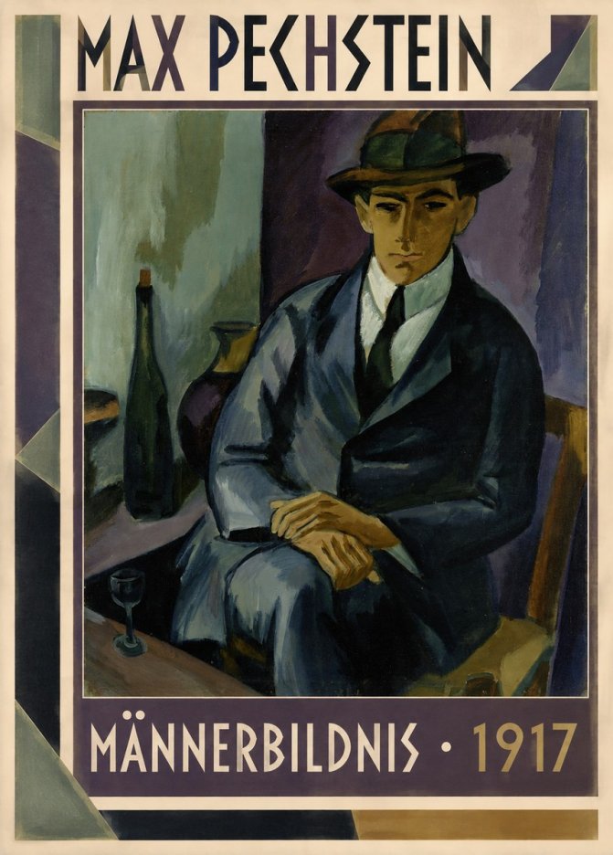 Max Pechstein Männerbildnis • 1917 No1 - Plakát