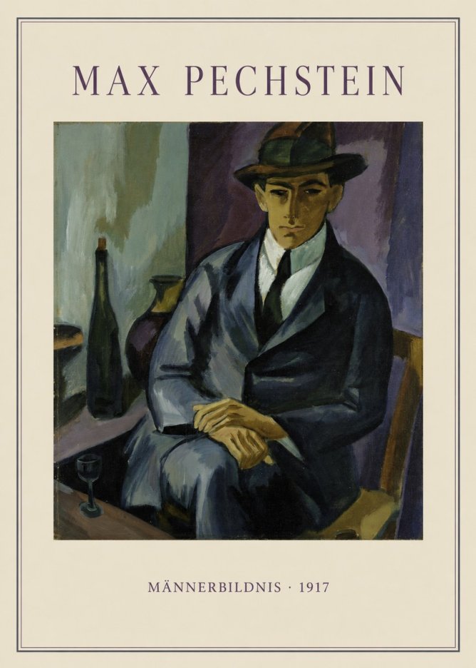 Max Pechstein Männerbildnis • 1917 No4 - Plakát