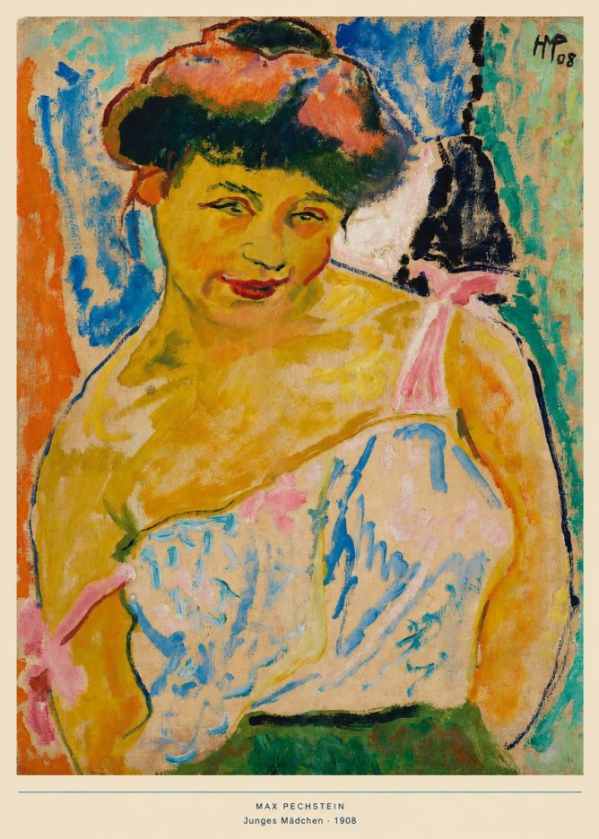 Max Pechstein Junges Mädchen No6 - Plakát
