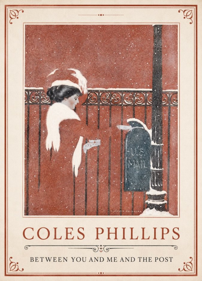 Coles Phillips Between You and Me and the Post No1 - Plakát