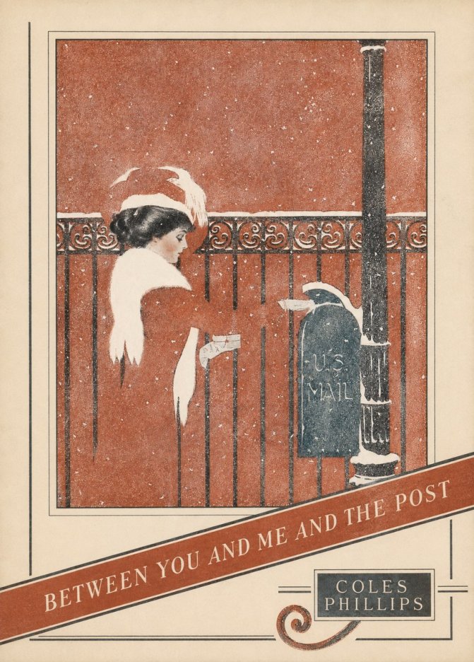 Coles Phillips Between You and Me and the Post No4 - Plakát